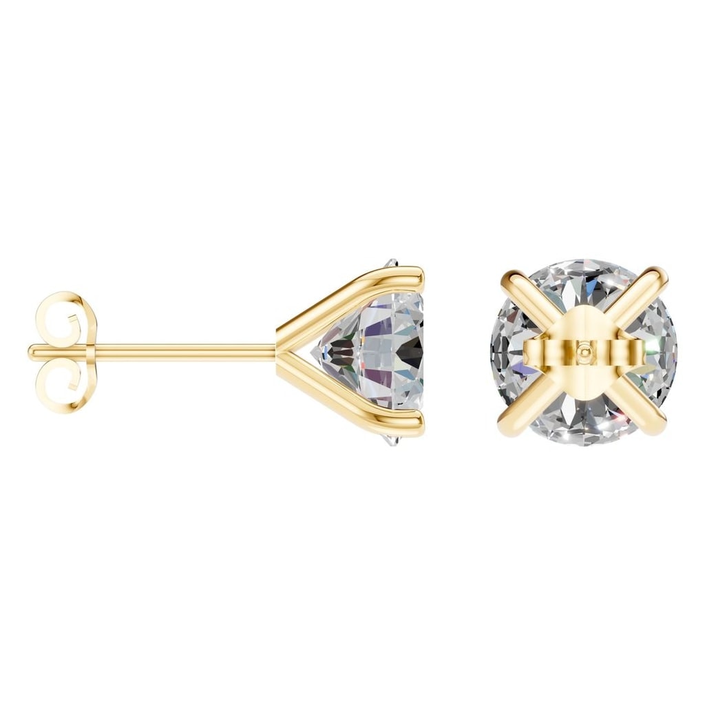 EA-2998 Yellow Gold Earrings SET - ANGLE