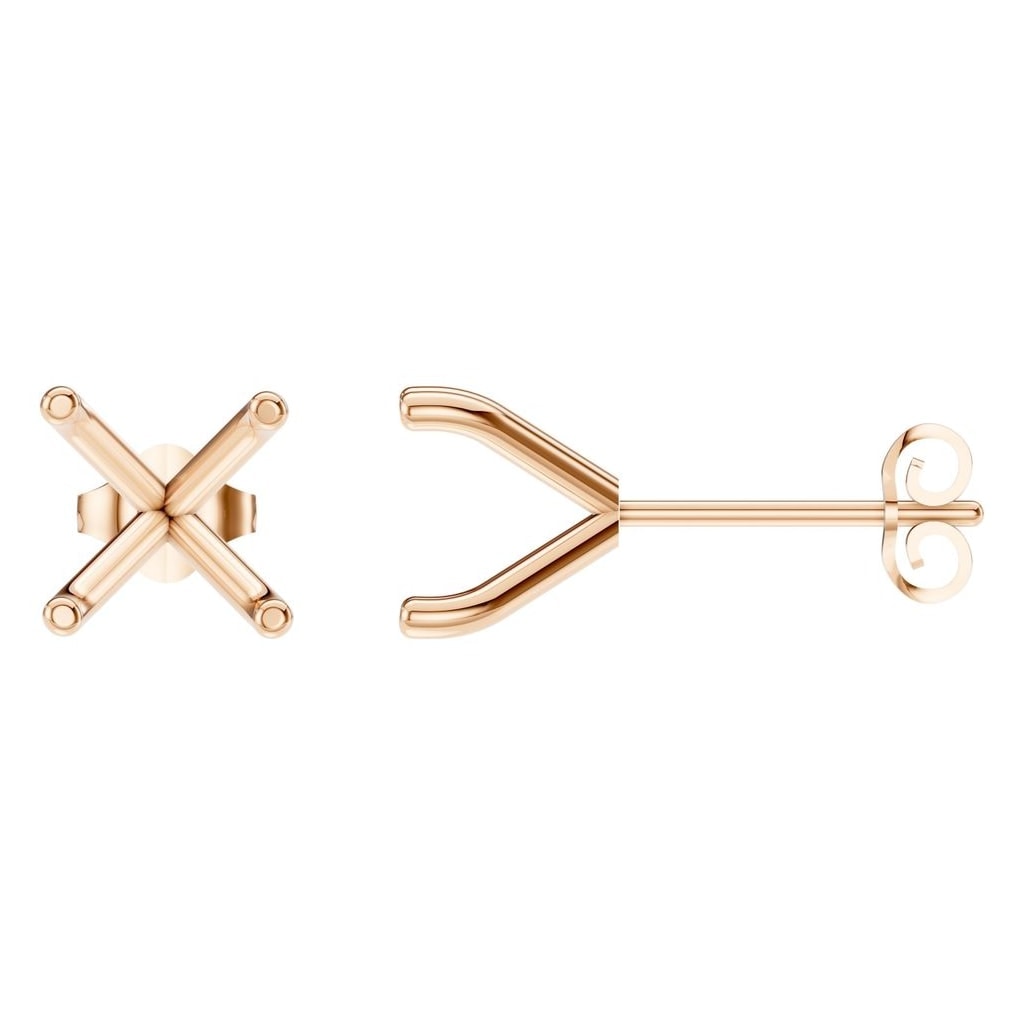 EA-2998 Rose Gold Earrings UNSET - Main View
