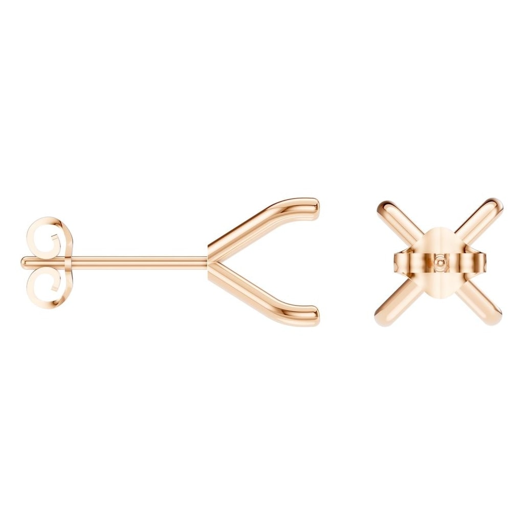 EA-2998 Rose Gold Earrings UNSET - ANGLE