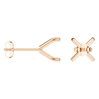 EA-2998 Rose Gold Earrings UNSET - ANGLE