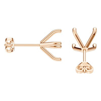 EA-2998 Rose Gold Earrings UNSET - Side View
