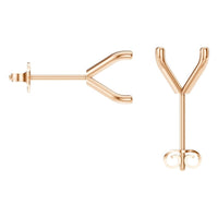 EA-2998 Rose Gold Earrings UNSET - BACK