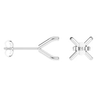 EA-2998 White Gold Earrings UNSET - ANGLE