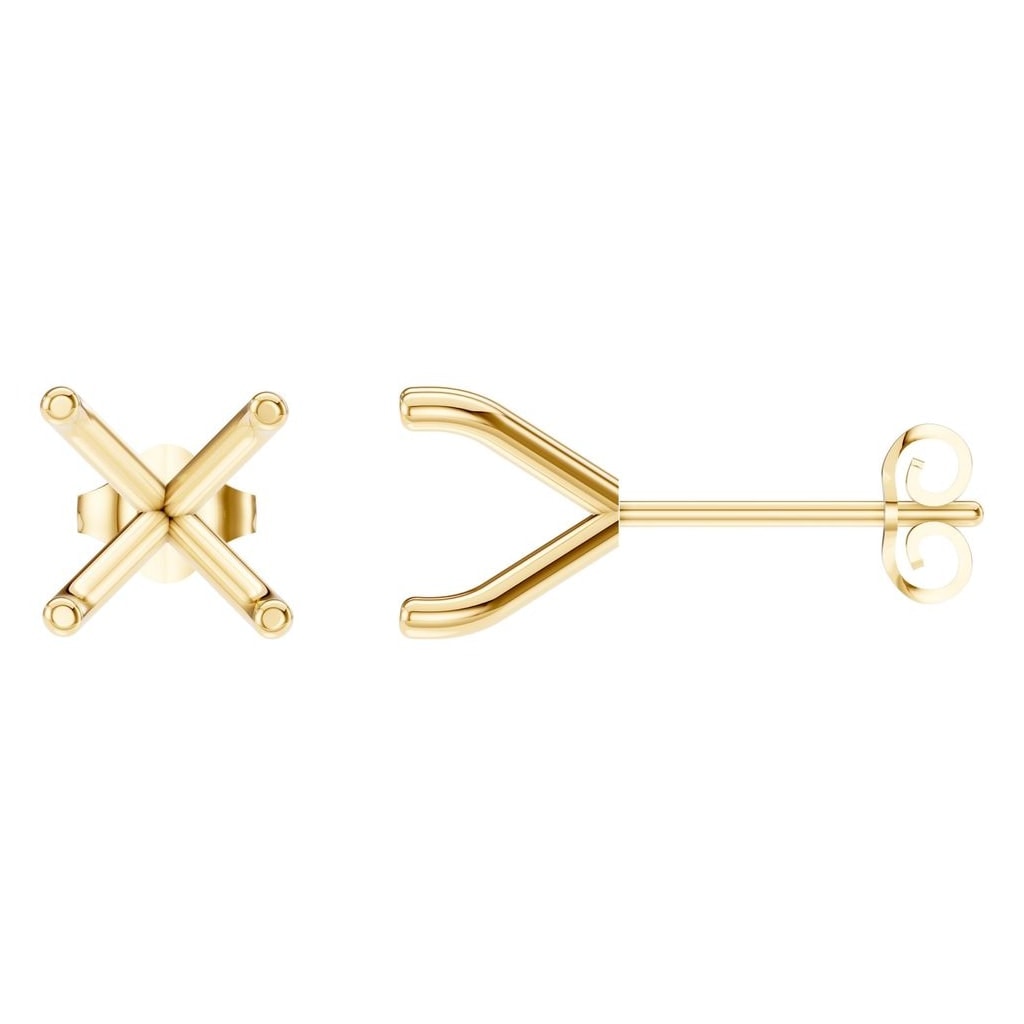 EA-2998 Yellow Gold Earrings UNSET - Main View