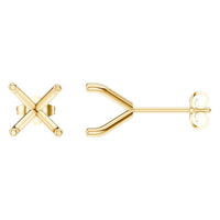 EA-2998 Yellow Gold Earrings UNSET - Main View