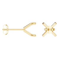 EA-2998 Yellow Gold Earrings UNSET - ANGLE