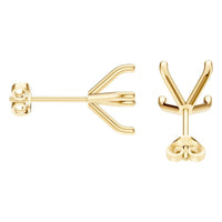 EA-2998 Yellow Gold Earrings UNSET - Side View