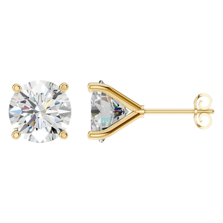 Solitaire Stud Earrings Mounting - Round 10.25mm