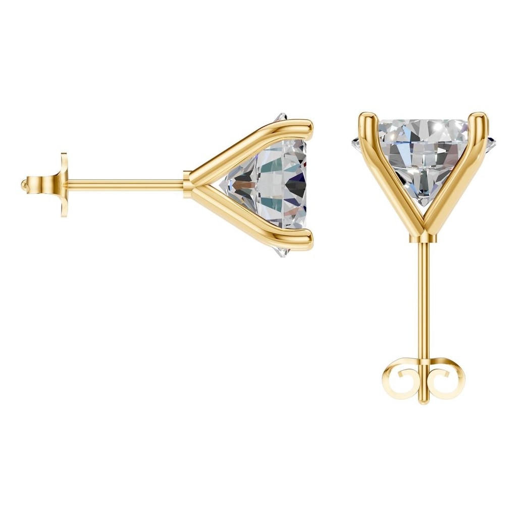 EA-2998 Yellow Gold Earrings SET - BACK