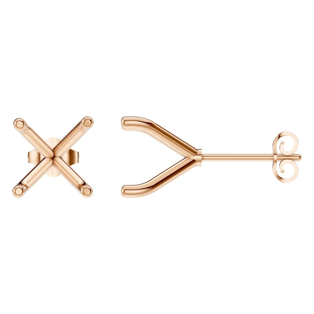 EA-2998 Rose Gold Earrings UNSET - Main View