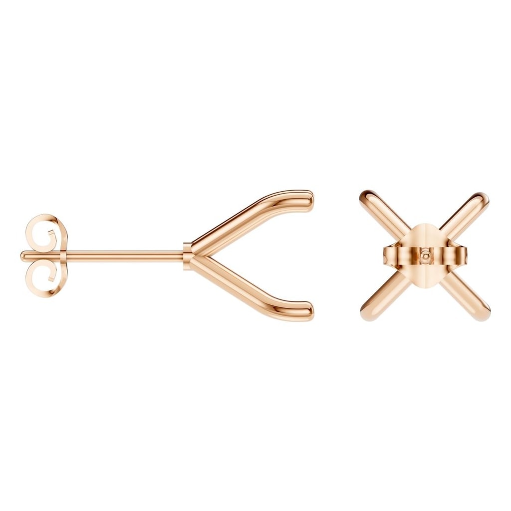 EA-2998 Rose Gold Earrings UNSET - ANGLE