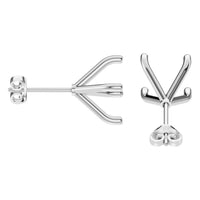 EA-2998 White Gold Earrings UNSET - Side View