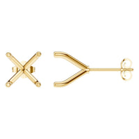 EA-2998 Yellow Gold Earrings UNSET - Main View