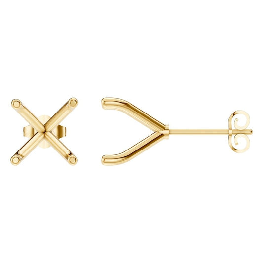 EA-2998 Yellow Gold Earrings UNSET - Main View