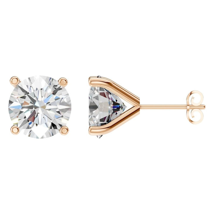 Solitaire Stud Earrings Mounting - Round 11.25mm