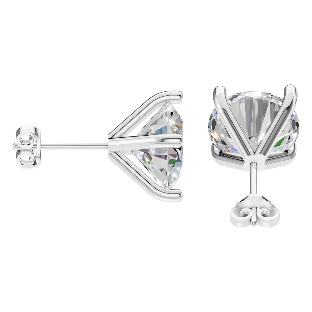 EA-2998 White Gold Earrings SET - Side View
