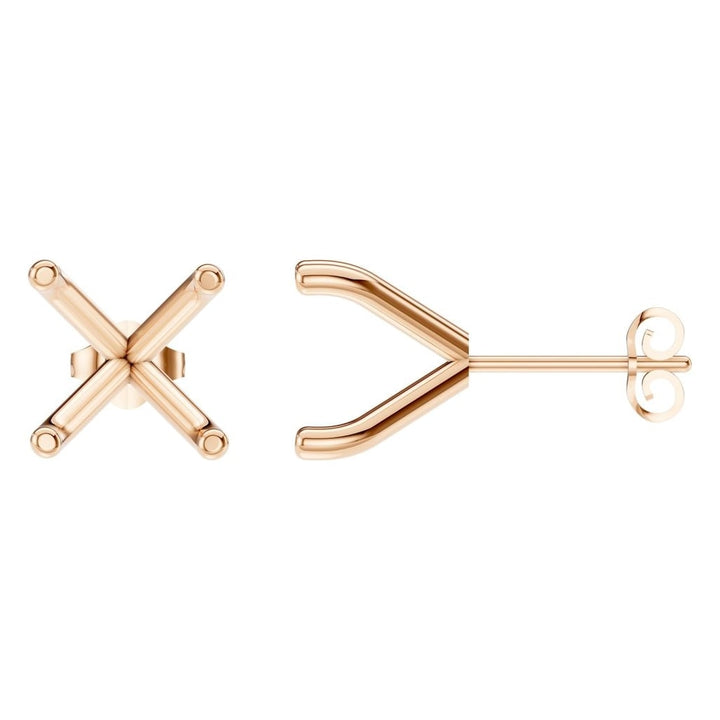 Solitaire Stud Earrings Mounting - Round 11.25mm