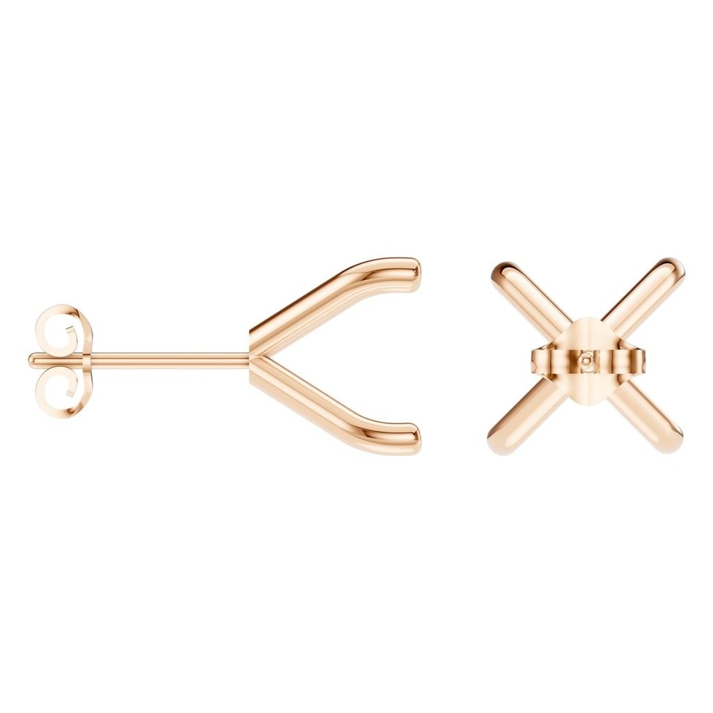 EA-2998 Rose Gold Earrings UNSET - ANGLE