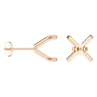 EA-2998 Rose Gold Earrings UNSET - ANGLE