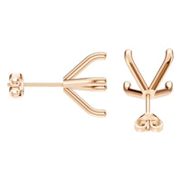 EA-2998 Rose Gold Earrings UNSET - Side View