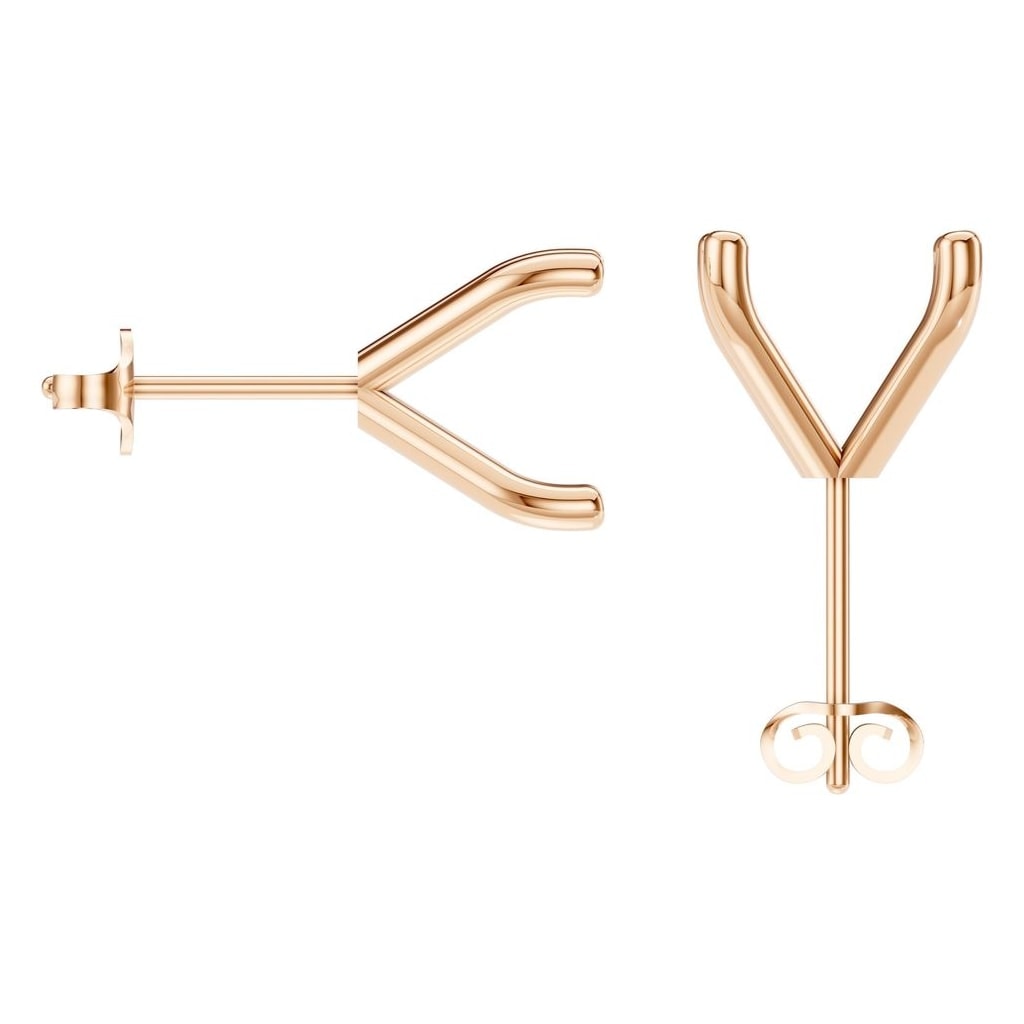 EA-2998 Rose Gold Earrings UNSET - BACK