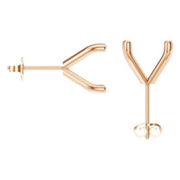 EA-2998 Rose Gold Earrings UNSET - BACK