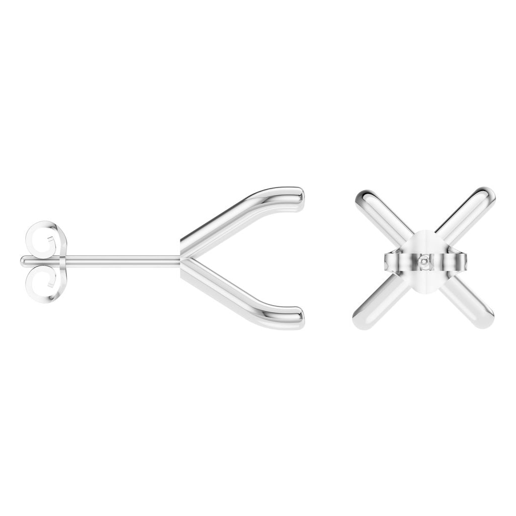 EA-2998 White Gold Earrings UNSET - ANGLE