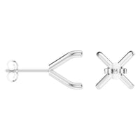 EA-2998 White Gold Earrings UNSET - ANGLE