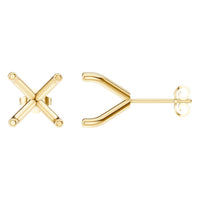 EA-2998 Yellow Gold Earrings UNSET - Main View