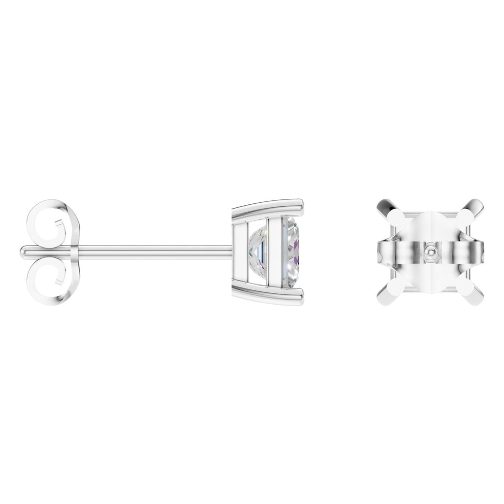 EA-3278 White Gold Earrings SET - ANGLE