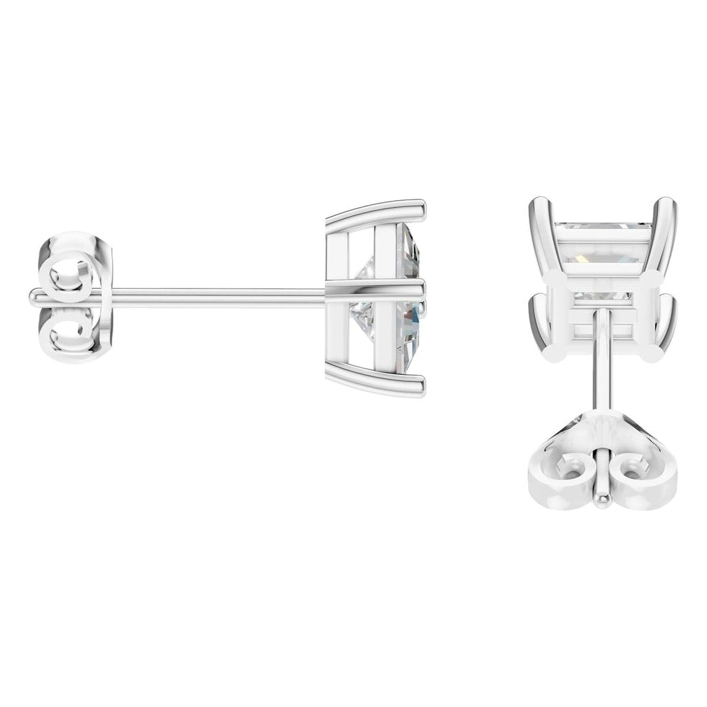 EA-3278 White Gold Earrings SET - Side View
