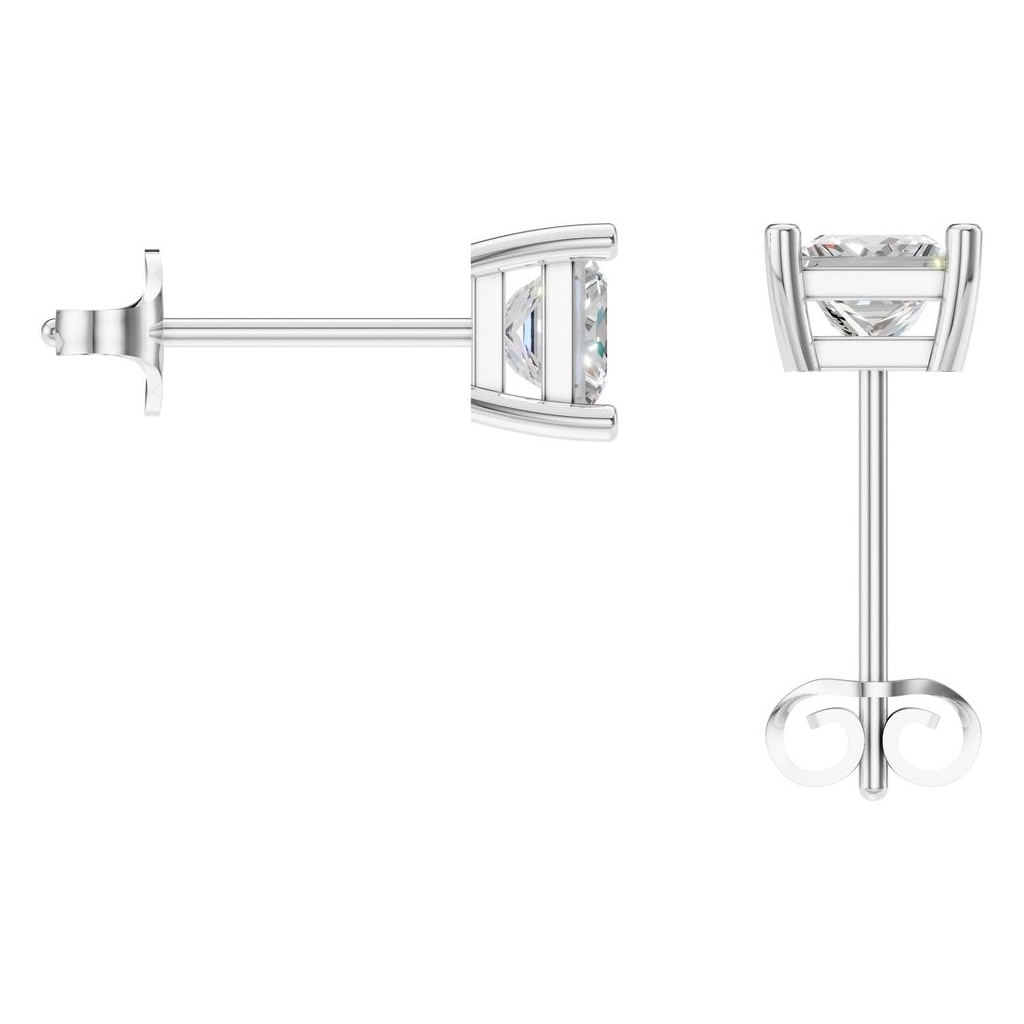 EA-3278 White Gold Earrings SET - BACK