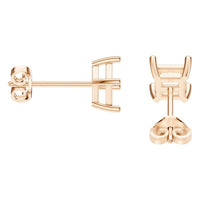 EA-3278 Rose Gold Earrings UNSET - Side View