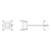 EA-3278 White Gold Earrings UNSET - Main View