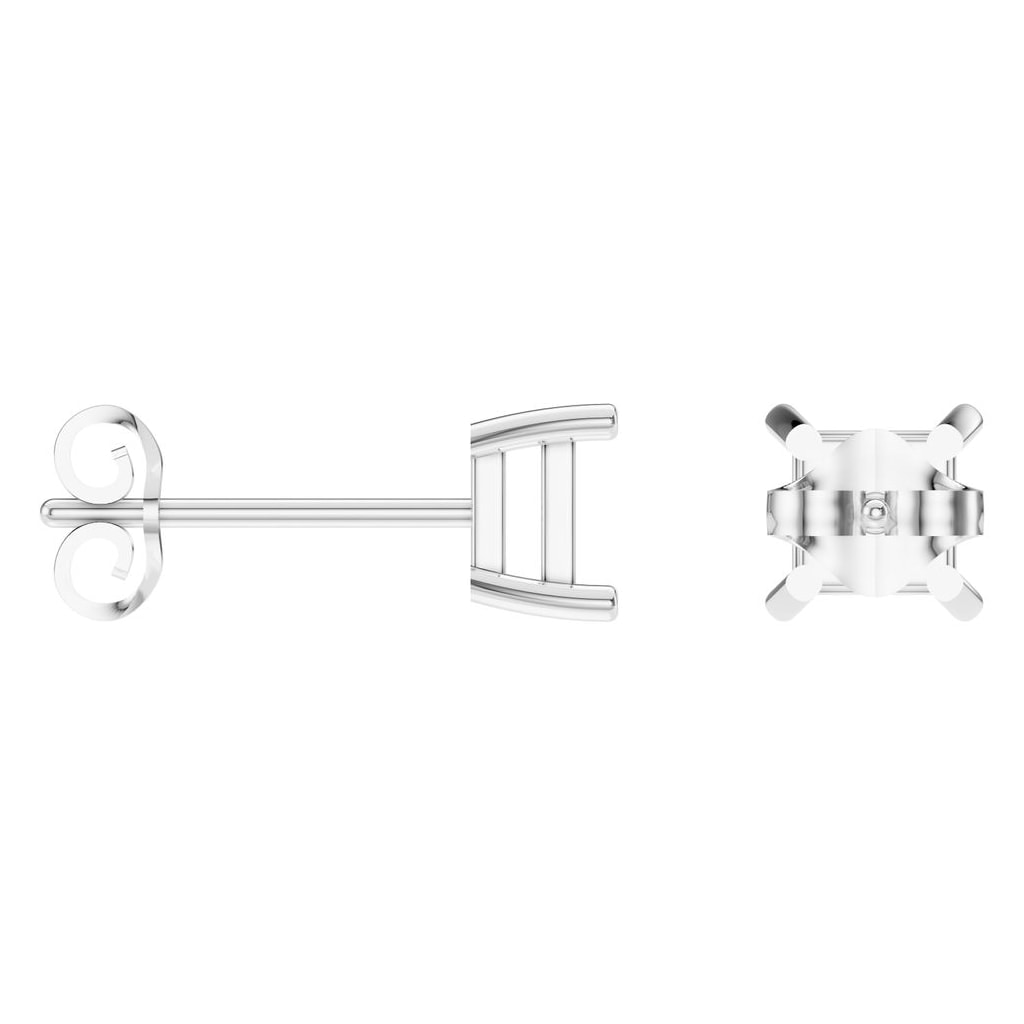 EA-3278 White Gold Earrings UNSET - ANGLE