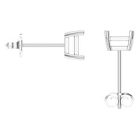 EA-3278 White Gold Earrings UNSET - BACK
