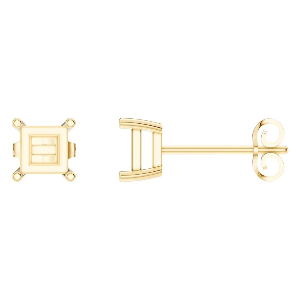 EA-3278 Yellow Gold Earrings UNSET - Main View