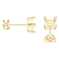 EA-3278 Yellow Gold Earrings UNSET - Side View