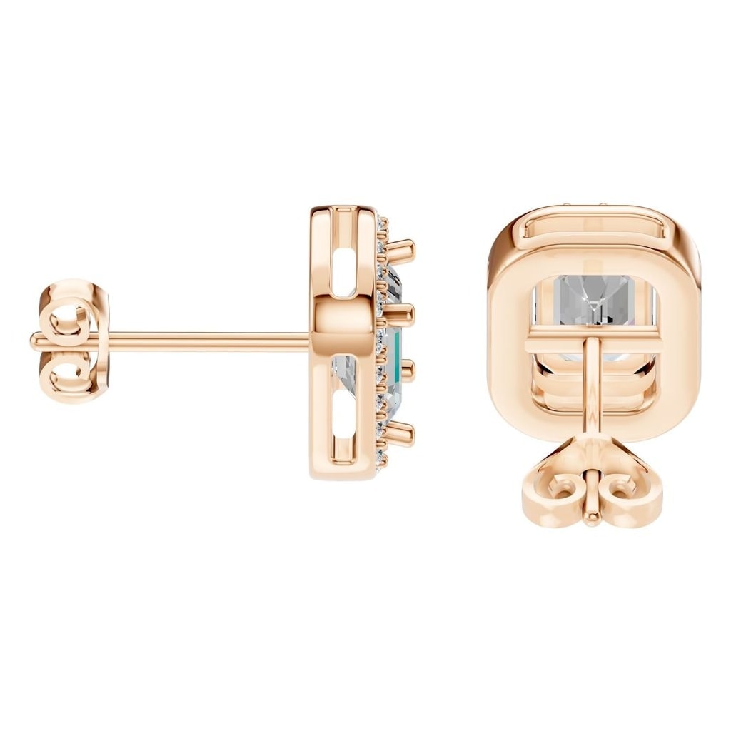 EA-3305 Rose Gold Earrings SET - Side View