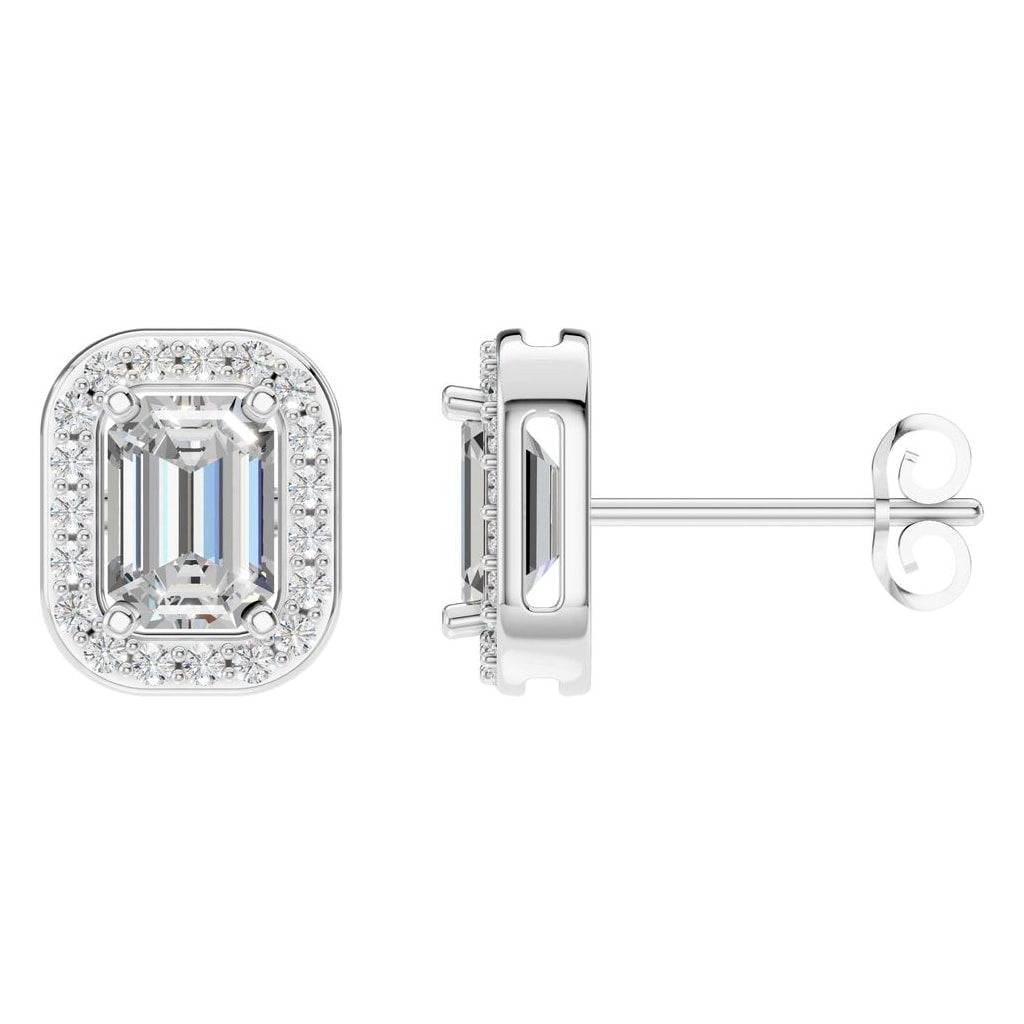 EA-3305 White Gold Earrings SET - Main View