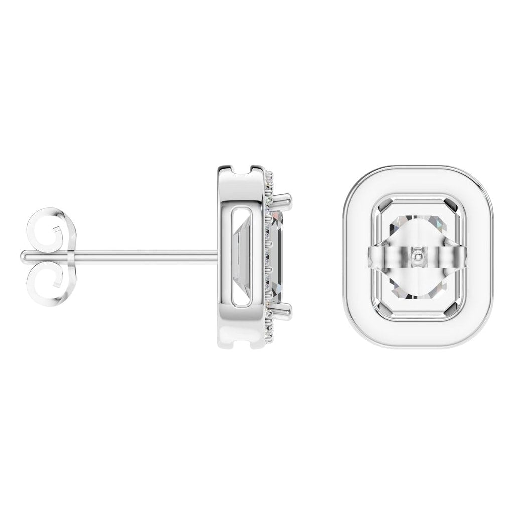 EA-3305 White Gold Earrings SET - ANGLE