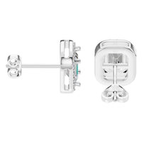 EA-3305 White Gold Earrings SET - Side View