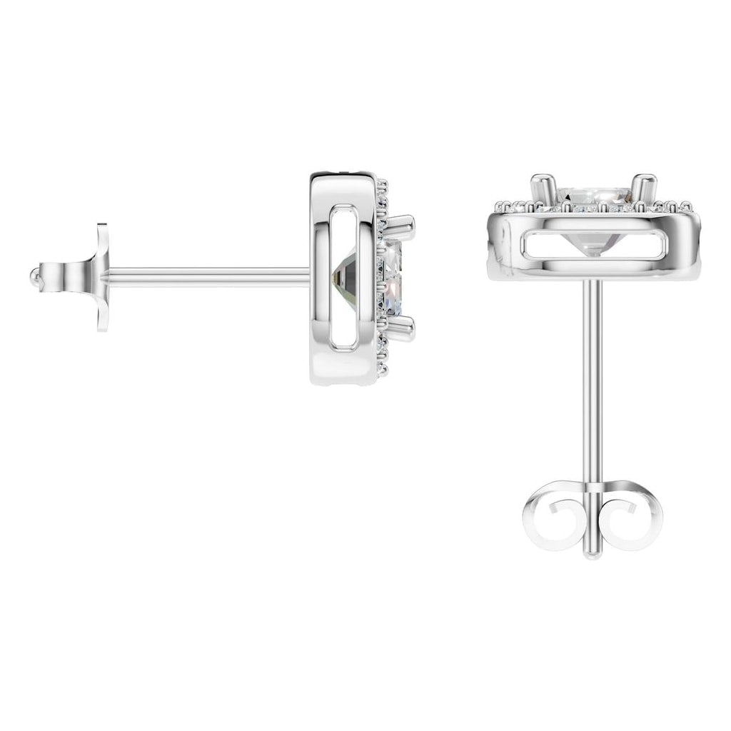 EA-3305 White Gold Earrings SET - BACK