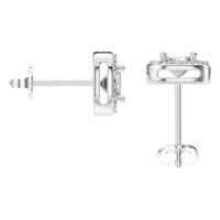 EA-3305 White Gold Earrings SET - BACK