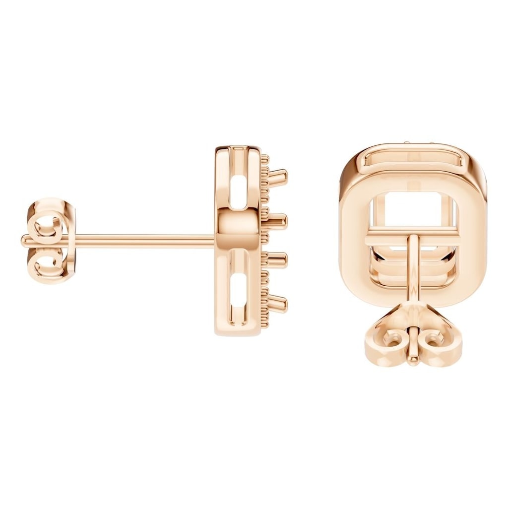 EA-3305 Rose Gold Earrings UNSET - Side View