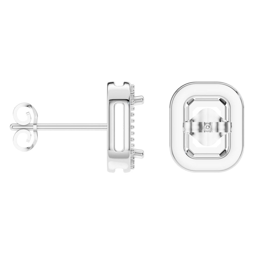 EA-3305 White Gold Earrings UNSET - ANGLE