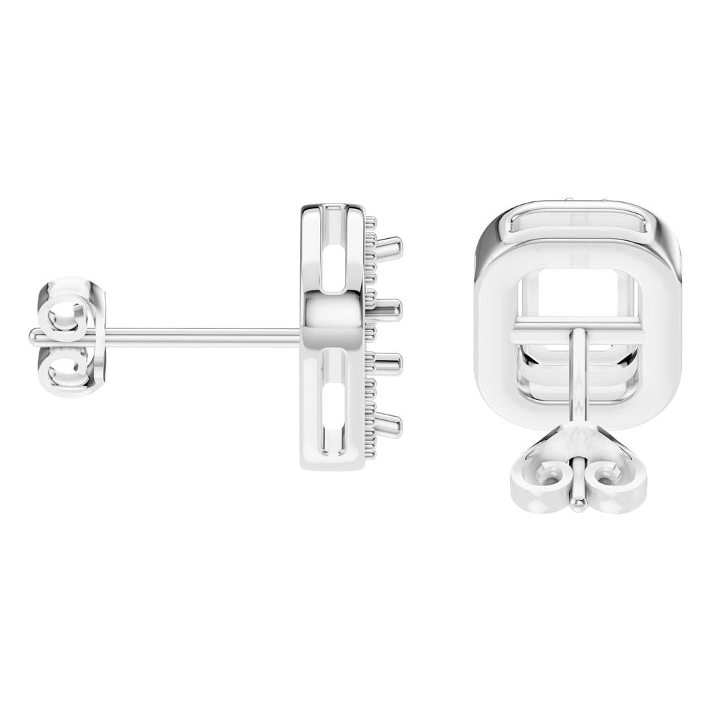 EA-3305 White Gold Earrings UNSET - Side View