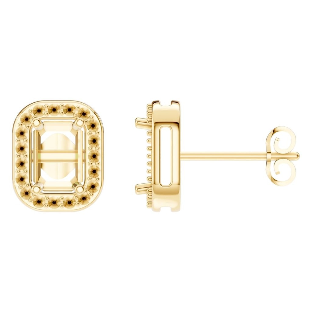 EA-3305 Yellow Gold Earrings UNSET - Main View