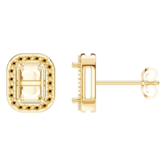 EA-3305 Yellow Gold Earrings UNSET - Main View