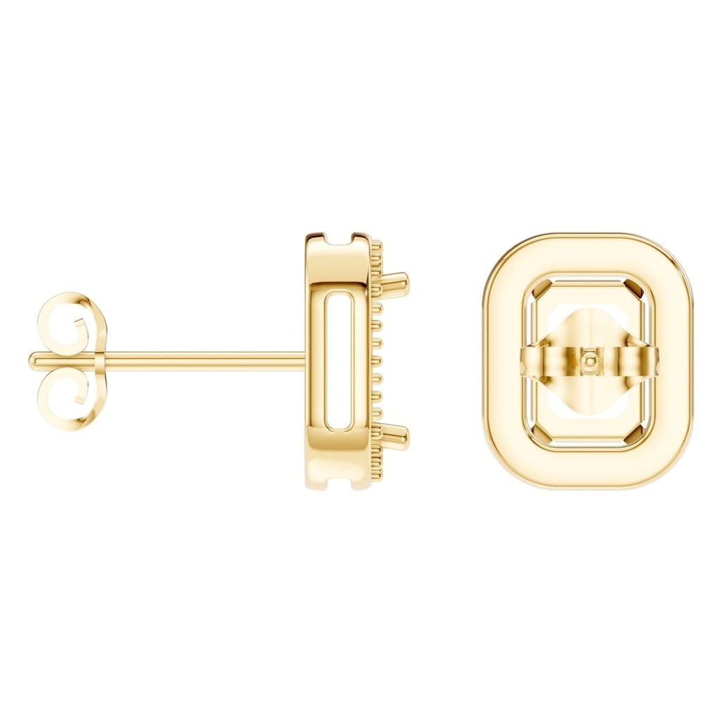 EA-3305 Yellow Gold Earrings UNSET - ANGLE